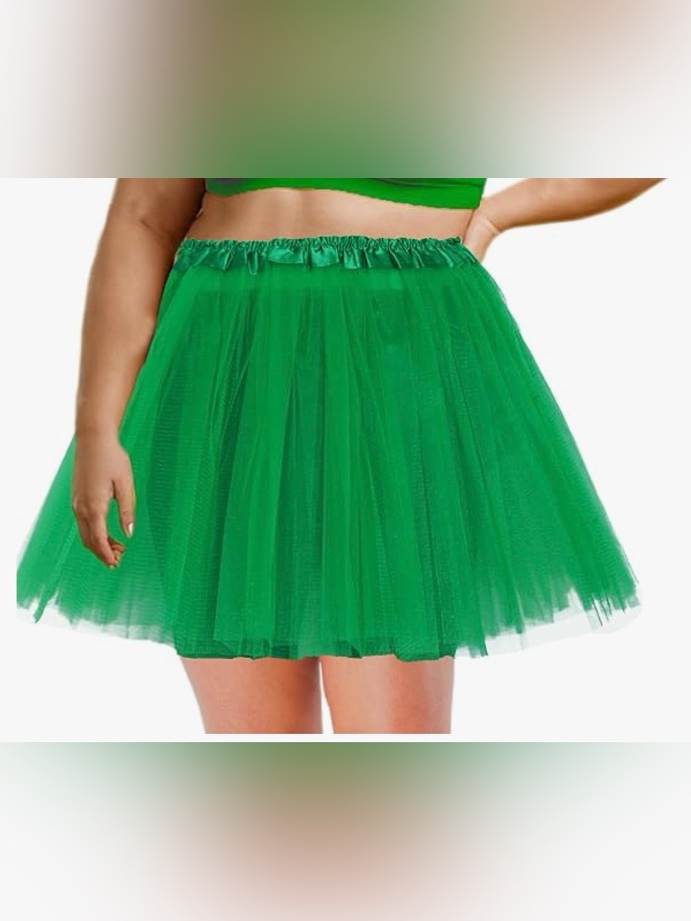 Adult green rave tutu skirt crinoline Ballerina dance costume cosplay lingerie